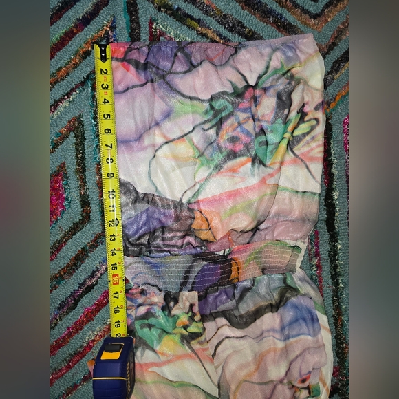 Monique Leshman Sample Piece Colorful Abstract Jumpsuit Silk With Lining Size SM - Picture 6 of 12